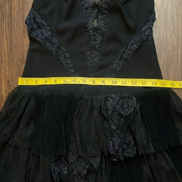 Free people Dove lace sheer mesh mini ruffle dress 4 - Picture 8 of 13